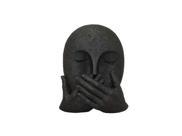 SOUS ΔΙΑΚΟΣΜΗΤΙΚΟ ΠΡΟΣΩΠΟ 14.5x9.5x17cm POLYRESIN ΜΑΥΡΟ