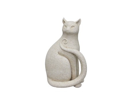 MILO ΔΙΑΚΟΣΜΗΤΙΚΟ ΓΑΤΑ 18x12x27cm POLYRESIN OFF WHITE