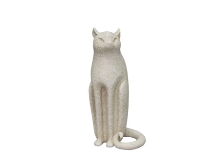 LUNA ΔΙΑΚΟΣΜΗΤΙΚΟ ΓΑΤΑ 13x11x26cm POLYRESIN OFF WHITE