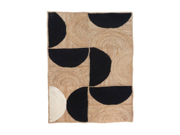 BELLEZZA A ΧΑΛΙ 210x140cm ΓΙΟΥΤΑ ΜΠΕΖ ΜΑΥΡΟ ΛΕΥΚΟ