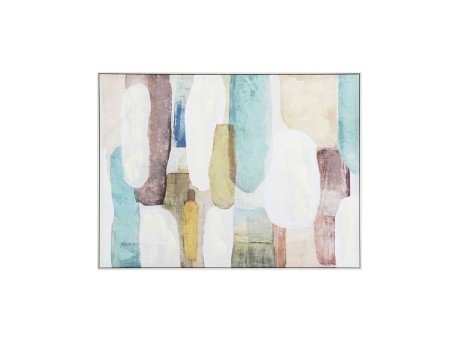 MINT AIR ΠΙΝΑΚΑΣ ΔΙΑΚΟΣΜΗΤΙΚΟΣ ΜΕ ΚΟΡΝΙΖΑ 90x120x4cm ΚΑΜΒΑΣ ΠΟΛΥΧΡΩΜΟ ΞΥΛΟ ΑΣΠΡΟ