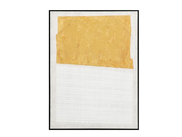 DUE MONDI ΠΙΝΑΚΑΣ ΔΙΑΚΟΣΜΗΤΙΚΟΣ ΜΕ ΚΟΡΝΙΖΑ 90x120x4cm ΚΑΜΒΑΣ ΜΠΕΖ ΜΟΥΣΤΑΡΔΙ ΞΥΛΟ ΜΑΥΡΟ