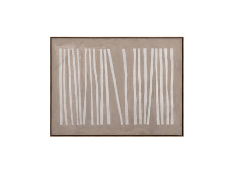 RAYA A ΠΙΝΑΚΑΣ ΔΙΑΚΟΣΜΗΤΙΚΟΣ ΜΕ ΚΟΡΝΙΖΑ 90x120x4cm ΚΑΜΒΑΣ ΚΑΦΕ ΜΠΕΖ ΞΥΛΟ ΦΥΣΙΚΟ