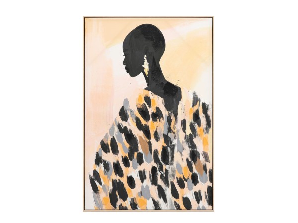 VOIX NOIRE ΠΙΝΑΚΑΣ ΔΙΑΚΟΣΜΗΤΙΚΟΣ ΜΕ ΚΟΡΝΙΖΑ 80x120x4cm ΚΑΜΒΑΣ ΠΟΛΥΧΡΩΜΟ ΞΥΛΟ ΦΥΣΙΚΟ