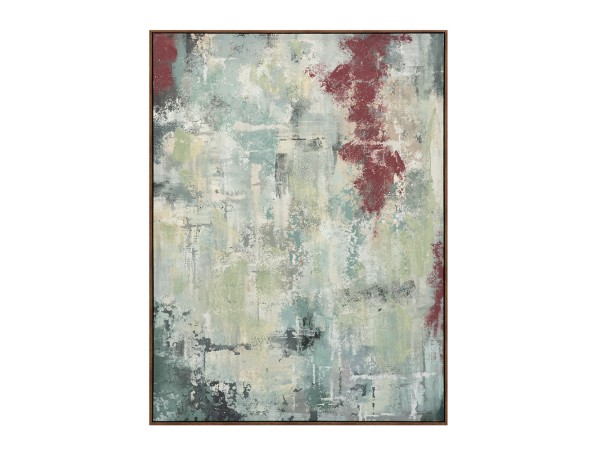 ASTRATTO ΠΙΝΑΚΑΣ ΔΙΑΚΟΣΜΗΤΙΚΟΣ ΜΕ ΚΟΡΝΙΖΑ 90x120x4cm ΚΑΜΒΑΣ ΠΟΛΥΧΡΩΜΟ ΞΥΛΟ ΦΥΣΙΚΟ