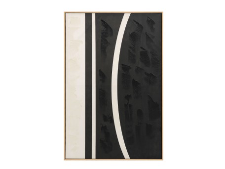 SOLAIRE A ΠΙΝΑΚΑΣ ΔΙΑΚΟΣΜΗΤΙΚΟΣ ΜΕ ΚΟΡΝΙΖΑ 80x120x4cm ΚΑΜΒΑΣ ΚΑΦΕ ΣΚΟΥΡΟ ΜΠΕΖ ΞΥΛΟ ΦΥΣΙΚΟ
