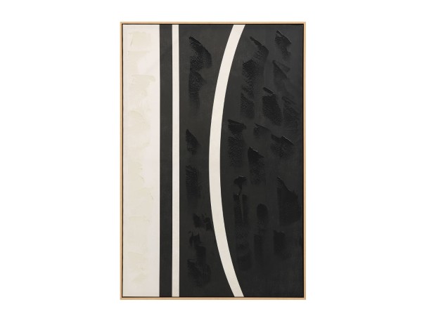 SOLAIRE A ΠΙΝΑΚΑΣ ΔΙΑΚΟΣΜΗΤΙΚΟΣ ΜΕ ΚΟΡΝΙΖΑ 80x120x4cm ΚΑΜΒΑΣ ΚΑΦΕ ΣΚΟΥΡΟ ΜΠΕΖ ΞΥΛΟ ΦΥΣΙΚΟ
