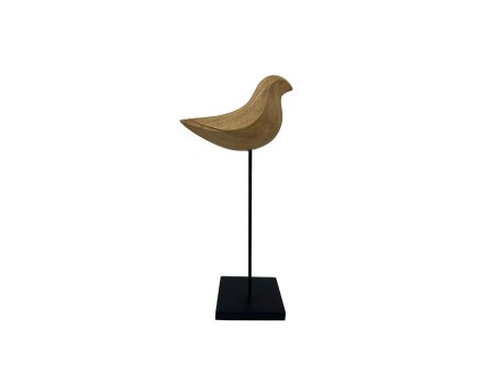 BIRD S ΔΙΑΚΟΣΜΗΤΙΚΟ ΠΟΥΛΙ 13x8x27cm POLYRESIN ΦΥΣΙΚΟ ΜΑΥΡΟ ΜΕΤΑΛΛΟ