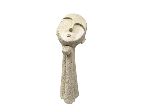 MOOD2 ΔΙΑΚΟΣΜΗΤΙΚΟ ΠΡΟΣΩΠΟ 13.5x13.5x38cm POLYRESIN ΜΠΕΖ