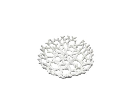 CORAIL S ΔΙΣΚΟΣ ΔΙΑΚΟΣΜΗΣΗΣ 32x32x8cm POLYRESIN ΑΣΠΡΟ