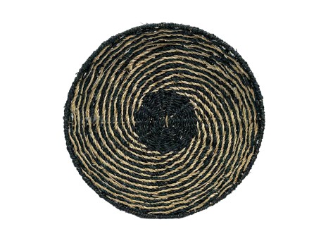 IRIS ΔΙΑΚΟΣΜΗΤΙΚΟ ΤΟΙΧΟΥ 51x51x6cm SEAGRASS ΜΑΥΡΟ ΦΥΣΙΚΟ