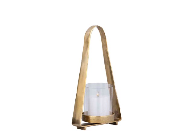 LUMINUS ΦΑΝΑΡΙ 35x11.5x19cm ΑΛΟΥΜΙΝΙΟ ΧΡΥΣΟ ΓΥΑΛΙ