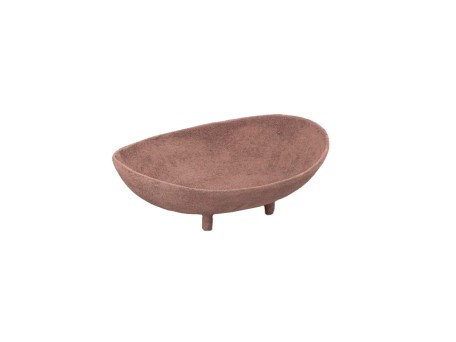 PEDESTAL ΜΠΩΛ ΜΕ ΠΟΔΙ 35x24x11cm ΑΛΟΥΜΙΝΙΟ TERRACOTTA