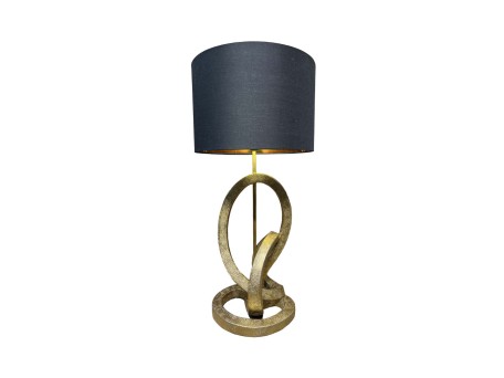 LUMA ΦΩΤΙΣΤΙΚΟ ΕΠΙΤΡΑΠΕΖΙΟ 31x31x63cm POLYRESIN ΧΡΥΣΟ ΥΦΑΣΜΑ ΜΑΥΡΟ