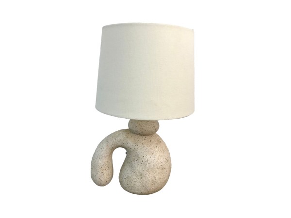 SHADE ON A ΦΩΤΙΣΤΙΚΟ ΕΠΙΤΡΑΠΕΖΙΟ 23.5x22x36.5cm POLYRESIN ΜΠΕΖ ΥΦΑΣΜΑ ΛΕΥΚΟ