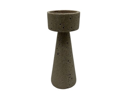 LITO ΚΗΡΟΠΗΓΙΟ 10x10x25cm POLYRESIN STONE ΜΠΕΖ
