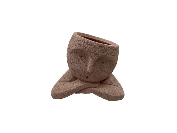 POLYFACE ΒΑΖΟ 18x13x15cm POLYRESIN TERRACOTTA