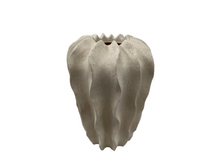 THORNY ΒΑΖΟ 19x19x27.5cm POLYRESIN ΜΠΕΖ