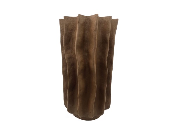 FOLDA ΒΑΖΟ 22x22x38cm POLYRESIN ΚΑΦΕ ΣΚΟΥΡΟ