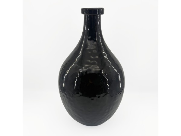 FLACON ΒΑΖΟ 27.5x27.5x46cm ΓΥΑΛΙ ΜΑΥΡΟ