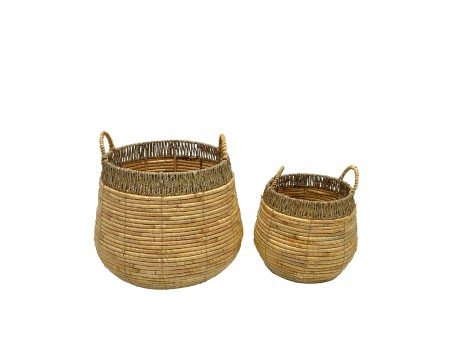 RAFFIA ΚΑΛΑΘΙ ΥΑΚΙΝΘΟΥ SET 2ΤΜΧ 46x46x45cm ΥΑΚΙΝΘΟΣ ΦΥΣΙΚΟ