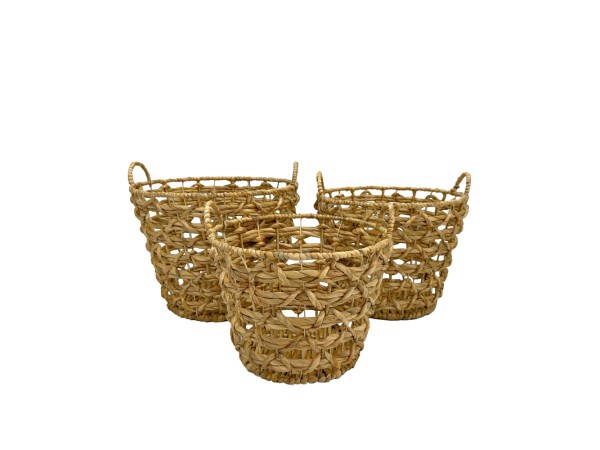 LIGHT NEST ΚΑΛΑΘΙ ΥΑΚΙΝΘΟΥ SET 3ΤΜΧ 45x45x41cm ΥΑΚΙΝΘΟΣ ΦΥΣΙΚΟ