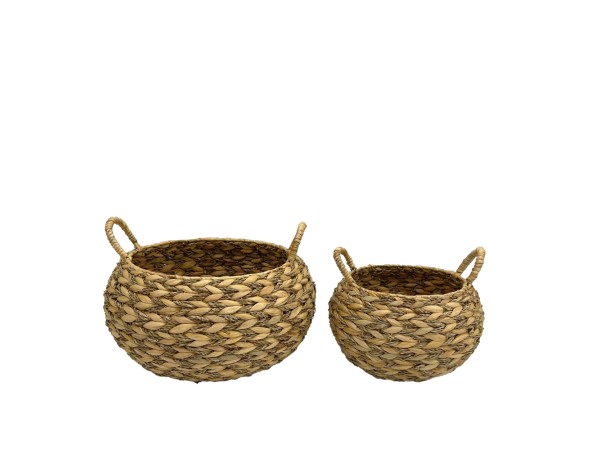 CESTINO ΚΑΛΑΘΙ ΥΑΚΙΝΘΟΥ SET 2ΤΜΧ 46x46x32cm ΥΑΚΙΝΘΟΣ ΦΥΣΙΚΟ