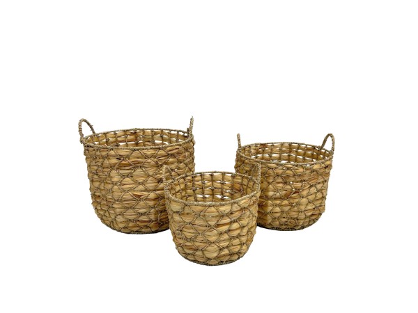 HANDYCONE ΚΑΛΑΘΙ ΥΑΚΙΝΘΟΥ SET 3ΤΜΧ 37x37x36cm ΥΑΚΙΝΘΟΣ ΦΥΣΙΚΟ