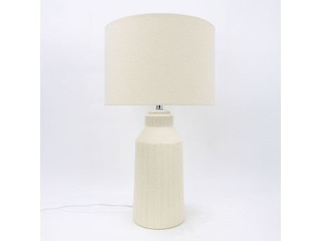 ONIA ΦΩΤΙΣΤΙΚΟ ΕΠΙΤΡΑΠΕΖΙΟ 30x30x53cm ΚΕΡΑΜΙΚΟ ΜΠΕΖ ΛΙΝΟ ΜΠΕΖ