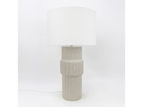 MARO ΦΩΤΙΣΤΙΚΟ ΕΠΙΤΡΑΠΕΖΙΟ 33x3x59cm ΚΕΡΑΜΙΚΟ ΓΚΡΙ ΑΝΟΙΧΤΟ ΛΙΝΟ ΛΕΥΚΟ