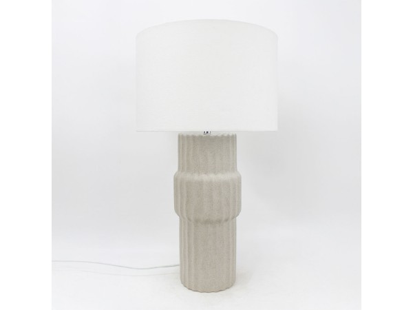 MARO ΦΩΤΙΣΤΙΚΟ ΕΠΙΤΡΑΠΕΖΙΟ 33x3x59cm ΚΕΡΑΜΙΚΟ ΓΚΡΙ ΑΝΟΙΧΤΟ ΛΙΝΟ ΛΕΥΚΟ