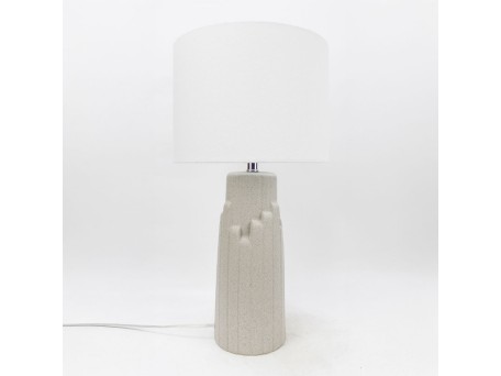 TEKTON ΦΩΤΙΣΤΙΚΟ ΕΠΙΤΡΑΠΕΖΙΟ 25x25x50cm ΚΕΡΑΜΙΚΟ ΓΚΡΙ ΛΙΝΟ ΛΕΥΚΟ