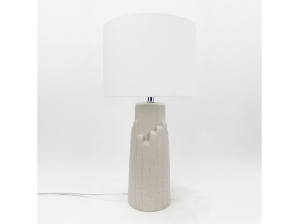 TEKTON ΦΩΤΙΣΤΙΚΟ ΕΠΙΤΡΑΠΕΖΙΟ 25x25x50cm ΚΕΡΑΜΙΚΟ ΓΚΡΙ ΛΙΝΟ ΛΕΥΚΟ