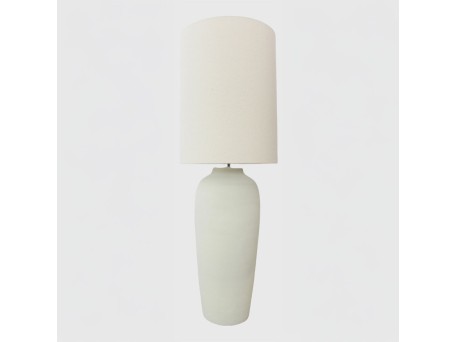 EONIA ΦΩΤΙΣΤΙΚΟ ΕΠΙΤΡΑΠΕΖΙΟ 35x35x101cm ΚΕΡΑΜΙΚΟ ΛΕΥΚΟ ΛΙΝΟ ΛΕΥΚΟ