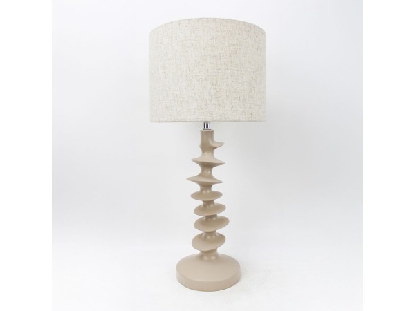 STRIO ΦΩΤΙΣΤΙΚΟ ΕΠΙΤΡΑΠΕΖΙΟ 28x28x61cm RESIN ΜΠΕΖ ΛΙΝΟ ΜΠΕΖ