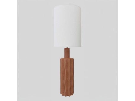 EGLI ΦΩΤΙΣΤΙΚΟ ΕΠΙΤΡΑΠΕΖΙΟ 34x34x100cm ΚΕΡΑΜΙΚΟ TERRACOTTA ΛΙΝΟ ΛΕΥΚΟ