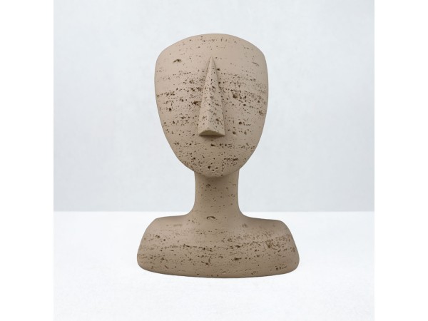 AURA I ΔΙΑΚΟΣΜΗΤΙΚΟ ΠΡΟΣΩΠΟ 19x14x26cm RESIN ΚΑΦΕ ΑΝΟΙΧΤΟ