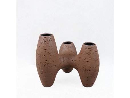 TRIPTYCH I ΚΗΡΟΠΗΓΙΟ ΔΙΑΚΟΣΜΗΤΙΚΟ 18.5x15.5x15.5cm RESIN ΚΑΦΕ