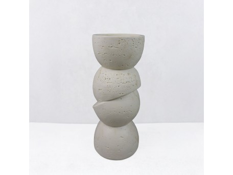 PHAROS II ΚΗΡΟΠΗΓΙΟ ΔΙΑΚΟΣΜΗΤΙΚΟ 10.5x10.5x25cm RESIN ΜΠΕΖ