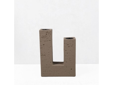 FLUX I ΚΗΡΟΠΗΓΙΟ ΔΙΑΚΟΣΜΗΤΙΚΟ 12x4x16cm RESIN ΚΑΦΕ