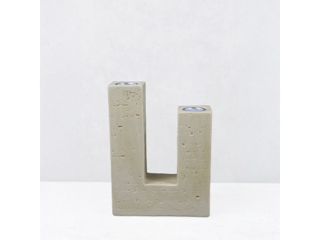 FLUX III ΚΗΡΟΠΗΓΙΟ ΔΙΑΚΟΣΜΗΤΙΚΟ 12x4x16cm RESIN ΜΠΕΖ