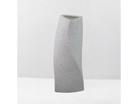 VOID III ΒΑΖΟ 16.5x14.5x39cm RESIN ΑΣΠΡΟ