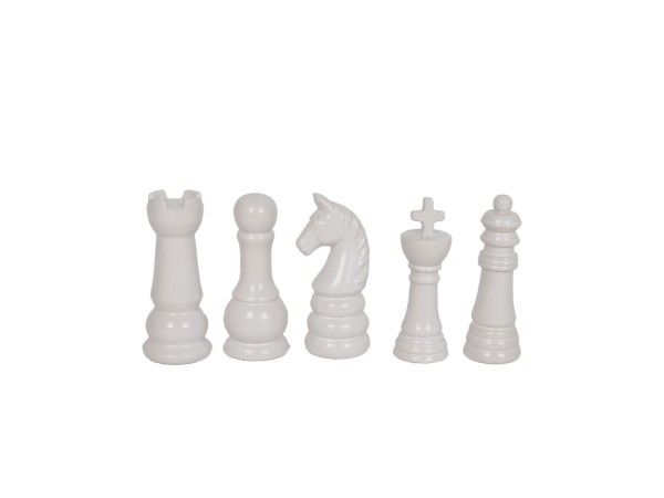 STRATEGO ΔΙΑΚΟΣΜΗΤΙΚΟ ΠΙΟΝΙ 6.8x6x15cm ΚΕΡΑΜΙΚΟ ΑΣΠΡΟ
