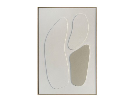 RHYTHM A ΠΙΝΑΚΑΣ ΔΙΑΚΟΣΜΗΤΙΚΟΣ ΜΕ ΚΟΡΝΙΖΑ 80x120x4cm ΚΑΜΒΑΣ ΜΠΕΖ ΛΕΥΚΟ ΞΥΛΟ