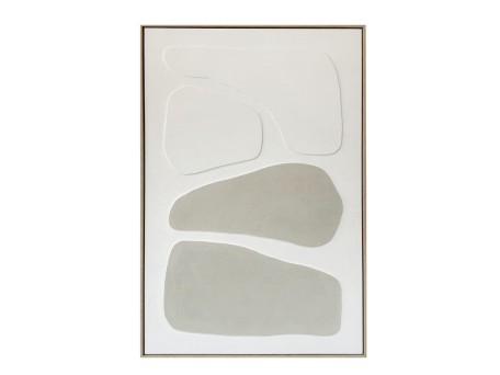 RHYTHM B ΠΙΝΑΚΑΣ ΔΙΑΚΟΣΜΗΤΙΚΟΣ ΜΕ ΚΟΡΝΙΖΑ 80x120x4cm ΚΑΜΒΑΣ ΜΠΕΖ ΛΕΥΚΟ PS