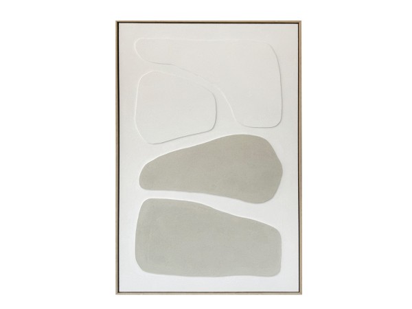 RHYTHM B ΠΙΝΑΚΑΣ ΔΙΑΚΟΣΜΗΤΙΚΟΣ ΜΕ ΚΟΡΝΙΖΑ 82.6x4.3x122.6cm ΚΑΜΒΑΣ ΜΠΕΖ ΛΕΥΚΟ PS