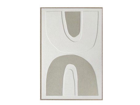 RHYTHM C ΠΙΝΑΚΑΣ ΔΙΑΚΟΣΜΗΤΙΚΟΣ ΜΕ ΚΟΡΝΙΖΑ 80x120x4cm ΚΑΜΒΑΣ ΜΠΕΖ ΛΕΥΚΟ PS