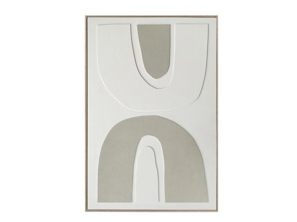 RHYTHM C ΠΙΝΑΚΑΣ ΔΙΑΚΟΣΜΗΤΙΚΟΣ ΜΕ ΚΟΡΝΙΖΑ 82.6x4.3x122.6cm ΚΑΜΒΑΣ ΜΠΕΖ ΛΕΥΚΟ PS