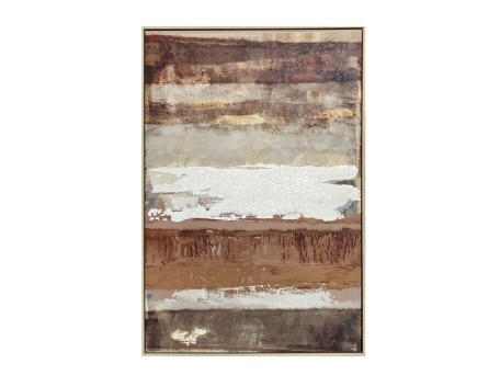 MIRRHA ΠΙΝΑΚΑΣ ΔΙΑΚΟΣΜΗΤΙΚΟΣ ΜΕ ΚΟΡΝΙΖΑ 80x120x4cm ΚΑΜΒΑΣ ΚΑΦΕ PS