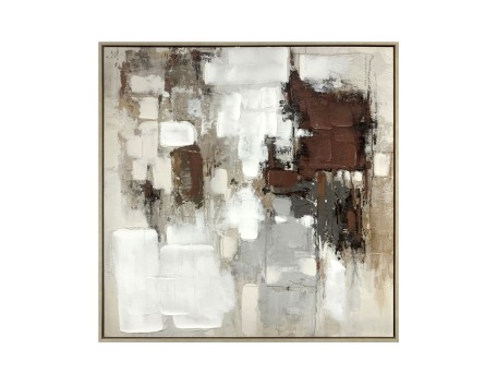 OMBRA I ΠΙΝΑΚΑΣ ΔΙΑΚΟΣΜΗΤΙΚΟΣ ΜΕ ΚΟΡΝΙΖΑ 80x80x4cm ΚΑΜΒΑΣ ΠΟΛΥΧΡΩΜΟ ΞΥΛΟ